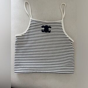 Celine TRIOMPHE TANK TOP IN STRIPED JERSEY